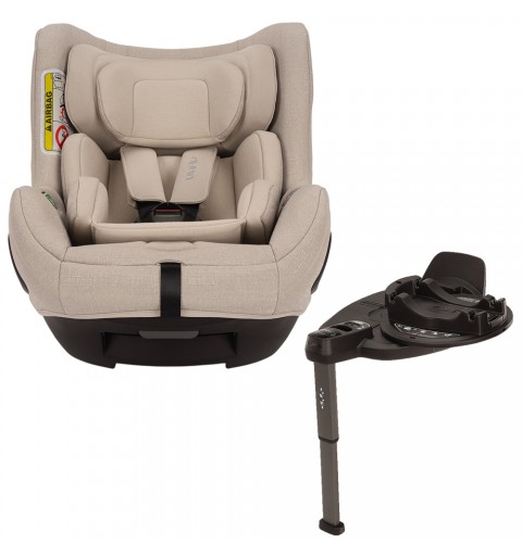 Nuna Todl ™ Next i-size - fotelik samochodowy zestaw z bazą obrotową  76-105 cm | Biscotti